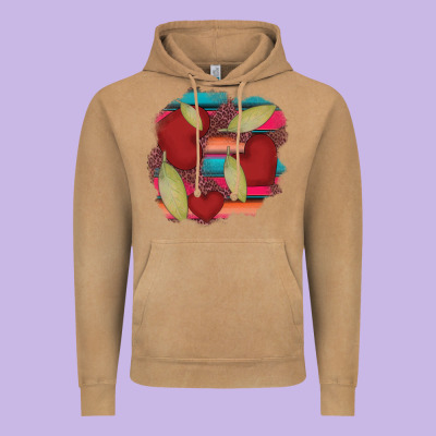Heart And Serape Patches Vintage Hoodie Designed By Adodesignshop