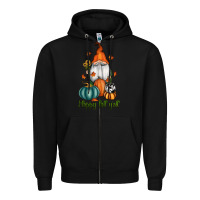 Black happy fall y'all gnome Zipper Hoodie - RanaPortraitStore