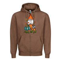 Chestnut happy fall y'all gnome Zipper Hoodie - RanaPortraitStore
