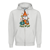 Happy Fall Y'all Gnome Zipper Hoodie | Teevron