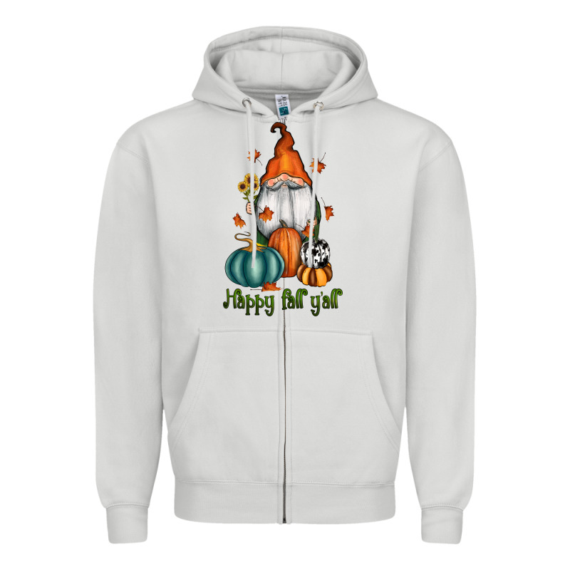 Happy Fall Y'all Gnome Zipper Hoodie by RanaPortraitStore | Teevron