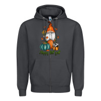 Smoke happy fall y'all gnome Zipper Hoodie - RanaPortraitStore