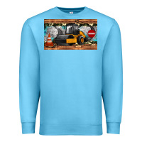 Ocean Blue steam roller sippy cup Premium Sweatshirt - Artiststas