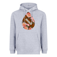 Heather Grey american football and western roses teardrop Heavyweight Hoodie - BundleAndBundleShop