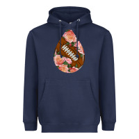 Navy american football and western roses teardrop Heavyweight Hoodie - BundleAndBundleShop
