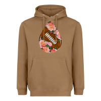 American Football And Western Roses Teardrop Heavyweight Hoodie | Teevron