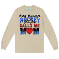 Mushroom my favorite hockey player calls me mom Long Sleeve Tee - Zillion Design Studio