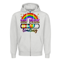 Dove Grey gay pride loading Zipper Hoodie - Zillion Design Studio