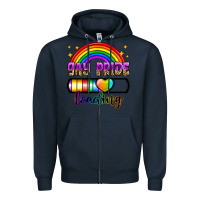 Navy gay pride loading Zipper Hoodie - Zillion Design Studio