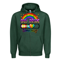 Sports Green gay pride loading Zipper Hoodie - Zillion Design Studio