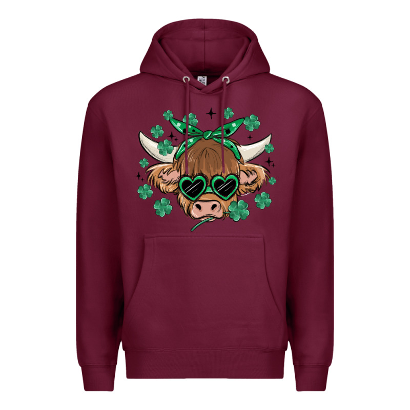 St Patrick's Day Cow Premium Hoodie by MaliasSmallBusiness | Teevron