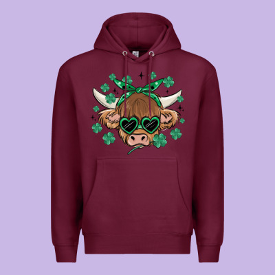 St Patrick's Day Cow Premium Hoodie Designed By Maliassmallbusiness