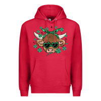 Cardinal st patrick's day cow Premium Hoodie - MaliasSmallBusiness