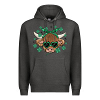 Charcoal Heather st patrick's day cow Premium Hoodie - MaliasSmallBusiness