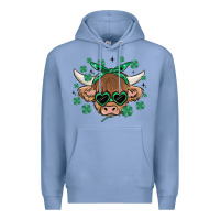 Colony Blue st patrick's day cow Premium Hoodie - MaliasSmallBusiness