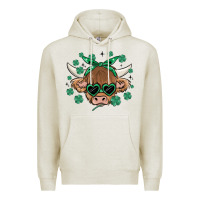 Oatmeal Heather st patrick's day cow Premium Hoodie - MaliasSmallBusiness