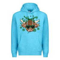 Ocean Blue st patrick's day cow Premium Hoodie - MaliasSmallBusiness