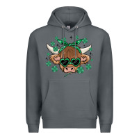 Rock st patrick's day cow Premium Hoodie - MaliasSmallBusiness