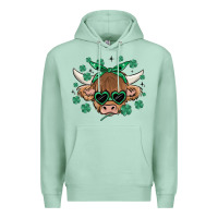 Seafoam st patrick's day cow Premium Hoodie - MaliasSmallBusiness