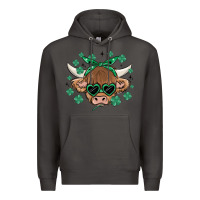 Smoke st patrick's day cow Premium Hoodie - MaliasSmallBusiness