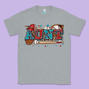Aunt Baseball Classic Tee Designed By Zillion Design Studio