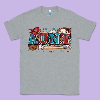 Aunt Baseball Classic Tee Designed By Zillion Design Studio