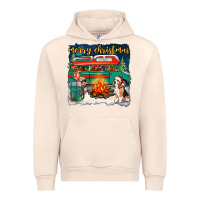 Sandshell merry christmas with camper van Urban Hoodie - NancyCooperArtShop