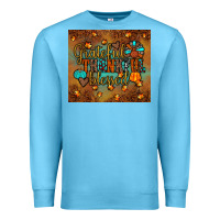 Ocean Blue grateful thankful blessed turkey Premium Sweatshirt - JahusDesignShop