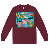 Burgundy western nurse Long Sleeve Tee - AdoDesignShop