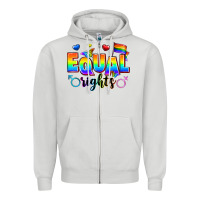 Dove Grey equal rights Zipper Hoodie - Zillion Design Studio