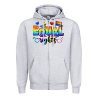 Heather Grey equal rights Zipper Hoodie - Zillion Design Studio