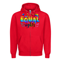 Red equal rights Zipper Hoodie - Zillion Design Studio