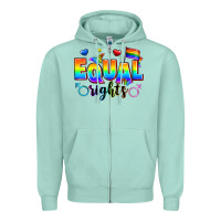 Seafoam equal rights Zipper Hoodie - Zillion Design Studio