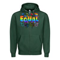 Sports Green equal rights Zipper Hoodie - Zillion Design Studio