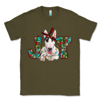 Army Green Christmas joy bull terrier Classic Tee - RanaPortraitStore