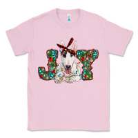 Bubblegum Pink Christmas joy bull terrier Classic Tee - RanaPortraitStore