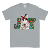 Heather Grey Christmas joy bull terrier Classic Tee - RanaPortraitStore