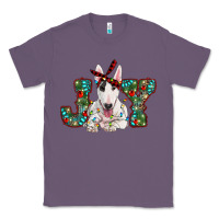 Lavender Christmas joy bull terrier Classic Tee - RanaPortraitStore