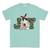 Seafoam Christmas joy bull terrier Classic Tee - RanaPortraitStore
