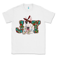 White Christmas joy bull terrier Classic Tee - RanaPortraitStore