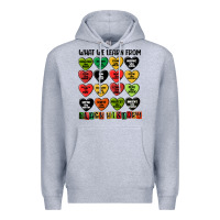 Heather Grey what we learn from black history Premium Hoodie - MaliasSmallBusiness
