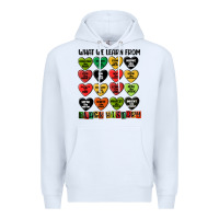 White what we learn from black history Premium Hoodie - MaliasSmallBusiness