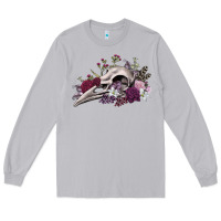 Moon Dust Boho floral raven skull Long Sleeve Tee - RanaPortraitStore