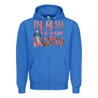 True Royal In May We Wear Gray Zipper Hoodie - texasbilliewilder