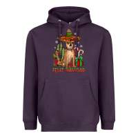 Plum Chihuahua feliz navidad Heavyweight Hoodie - JahusDesignShop