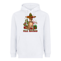 White Chihuahua feliz navidad Heavyweight Hoodie - JahusDesignShop