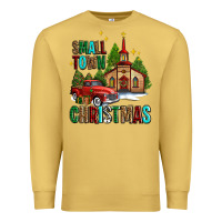 Antique Gold small town christmas church western truck Premium Sweatshirt - AdoDesignShop