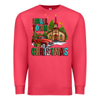 Cardinal small town christmas church western truck Premium Sweatshirt - AdoDesignShop
