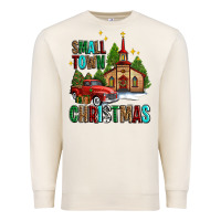 Sandshell small town christmas church western truck Premium Sweatshirt - AdoDesignShop