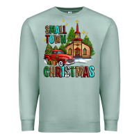 Seafoam small town christmas church western truck Premium Sweatshirt - AdoDesignShop